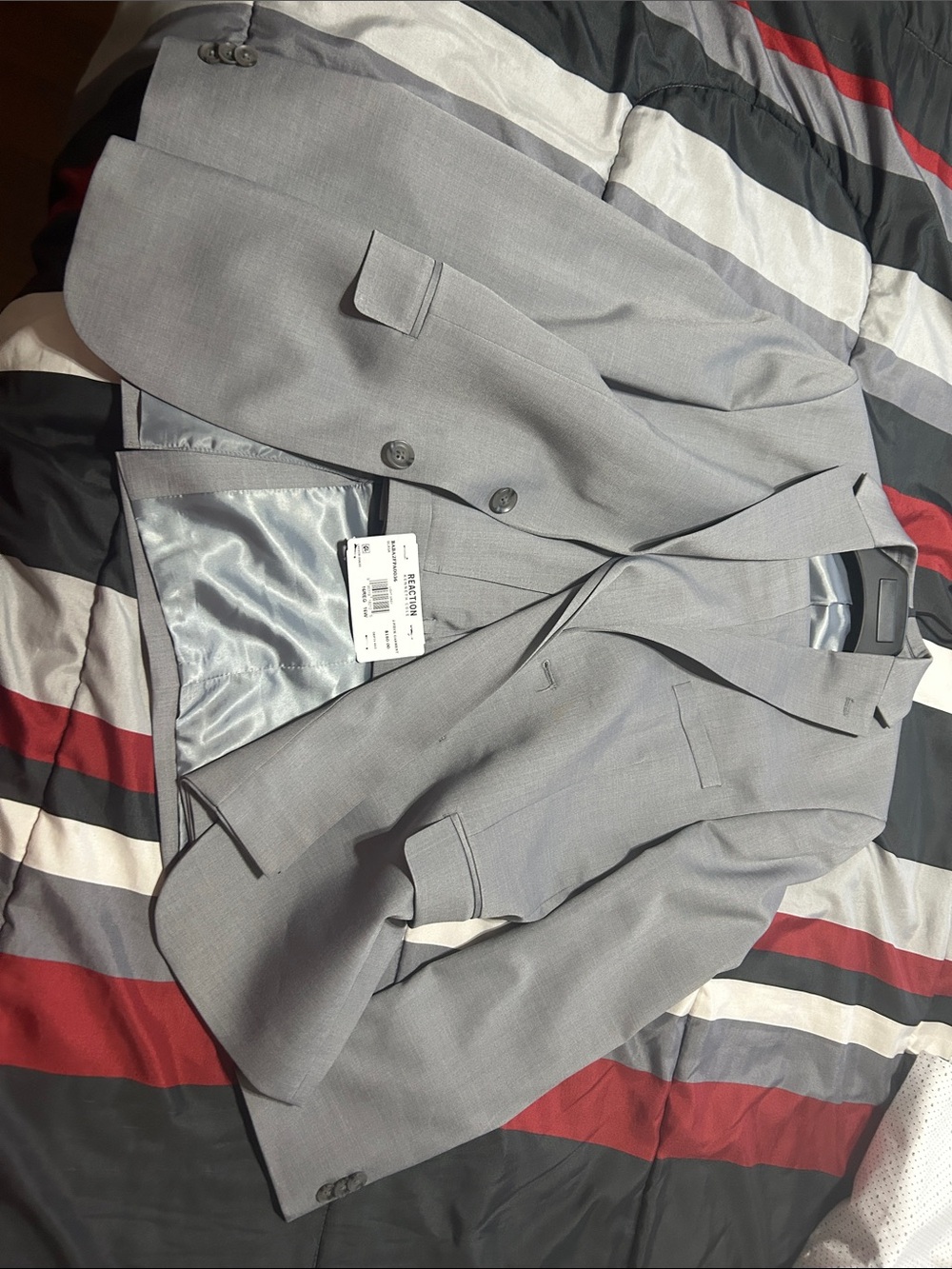 Kenneth Cole Light Gray kids Blazer - Two-Button Sport Coat size 16W